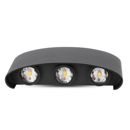 LED spoljašnje zidno svetlo 6xLED/6W/230V IP54 4000K crna