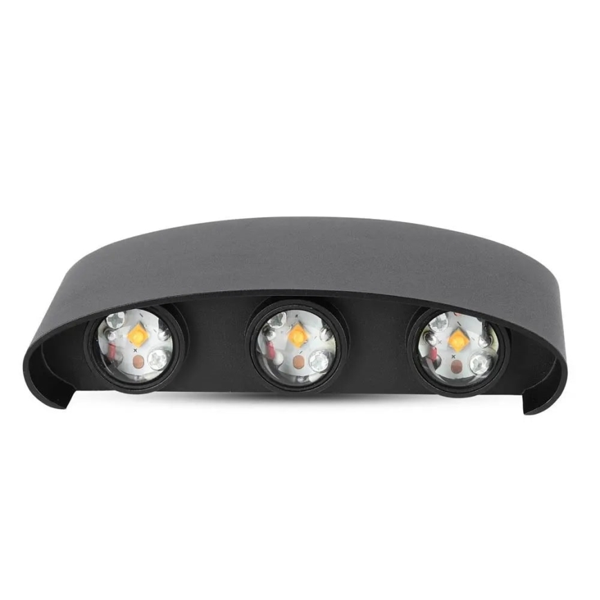 LED spoljašnje zidno svetlo 6xLED/6W/230V IP54 4000K crna