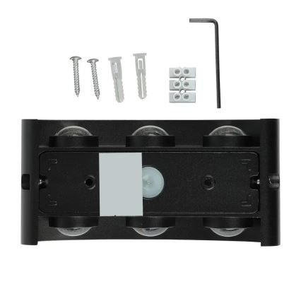 LED spoljašnje zidno svetlo 6xLED/6W/230V IP54 4000K crna
