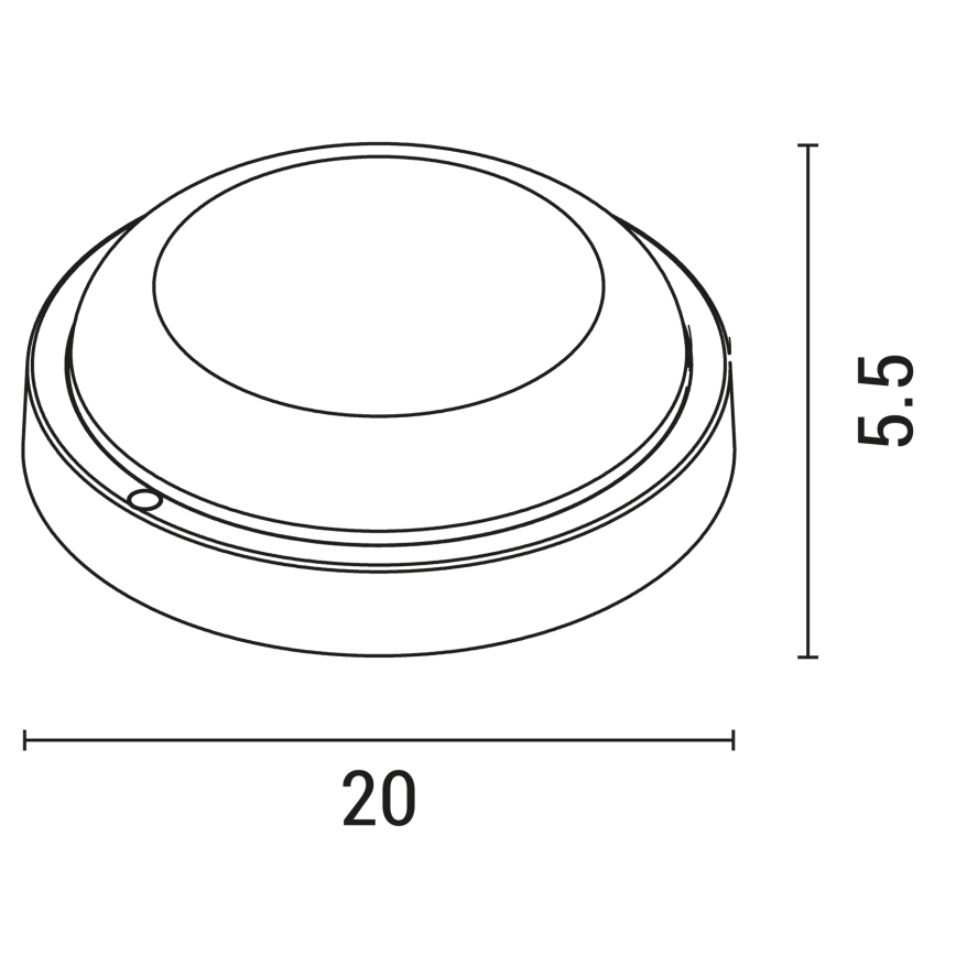 LED spoljašnje zidno svetlo BULKHEAD LED/18W/230V 3000K IP54 crno