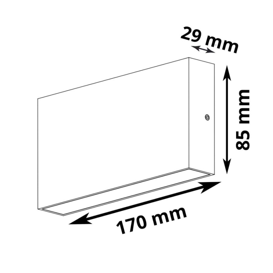 LED Spoljašnje zidno svetlo CHICAGO LED/5,5W/230V IP44 belo