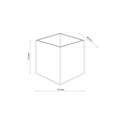 LED spoljašnje zidno svetlo CUBE LED/10W/230V IP54 bež