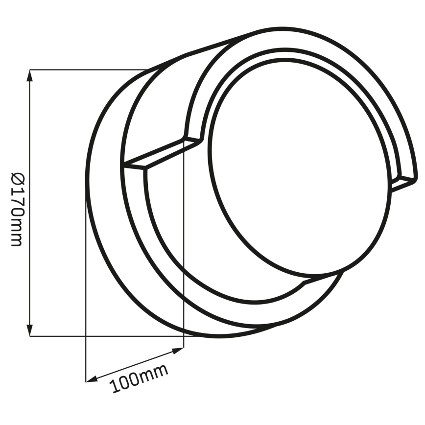 LED spoljašnje zidno svetlo ESSEN LED/10W/230V IP44 crno