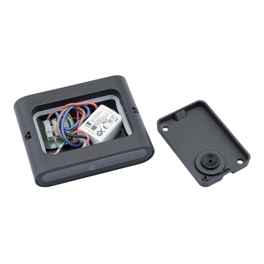 LED spoljašnje zidno svetlo FLOW 2xLED/3W/230V IP54 crna