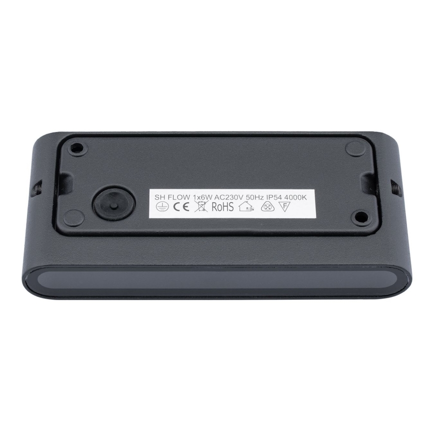 LED spoljašnje zidno svetlo FLOW LED/6W/230V IP54 crno