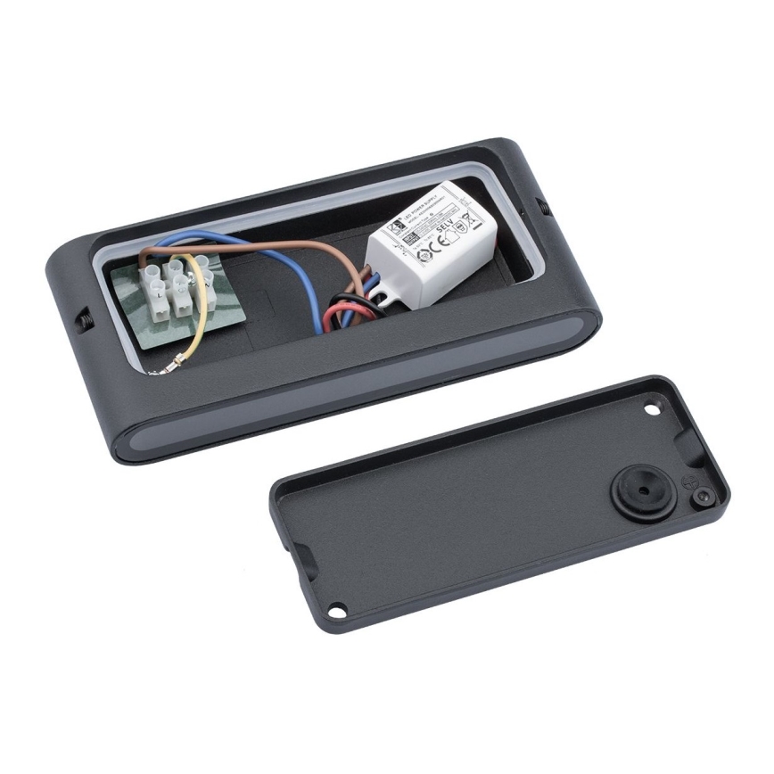 LED spoljašnje zidno svetlo FLOW LED/6W/230V IP54 crno