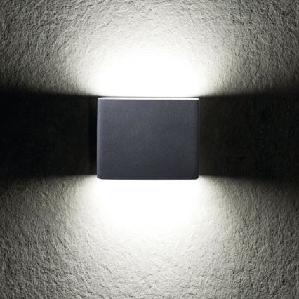 LED spoljašnje zidno svetlo GARTO LED/8W/230V grafit