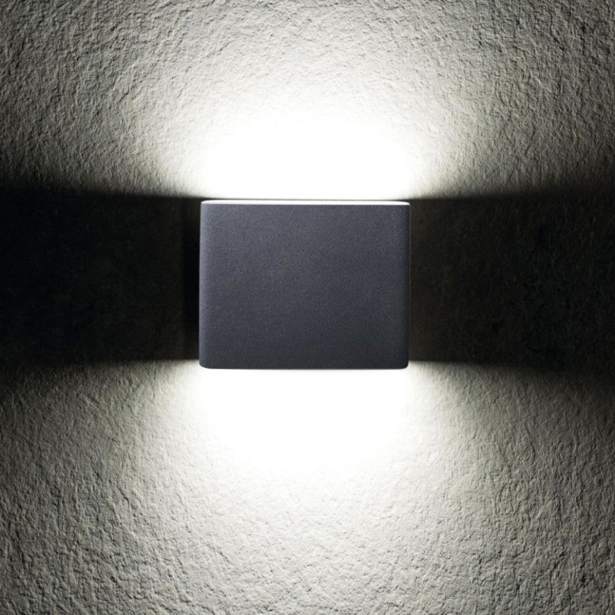 LED spoljašnje zidno svetlo GARTO LED/8W/230V grafit