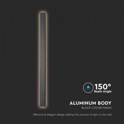 LED spoljašnje zidno svetlo LED/10W/230V 3000K IP65 51 cm crna