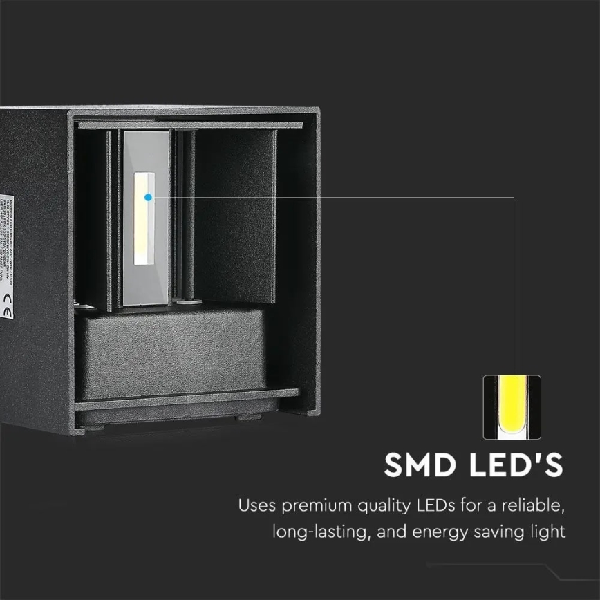 LED spoljašnje zidno svetlo LED/11W/230V 3000K IP65 crno