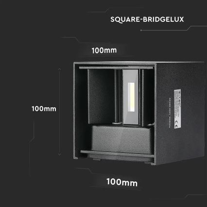 LED spoljašnje zidno svetlo LED/11W/230V 3000K IP65 crno