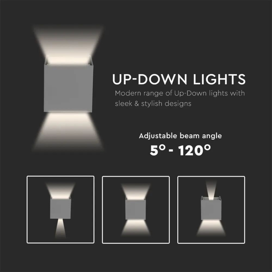 LED spoljašnje zidno svetlo LED/11W/230V 3000K IP65 sivo