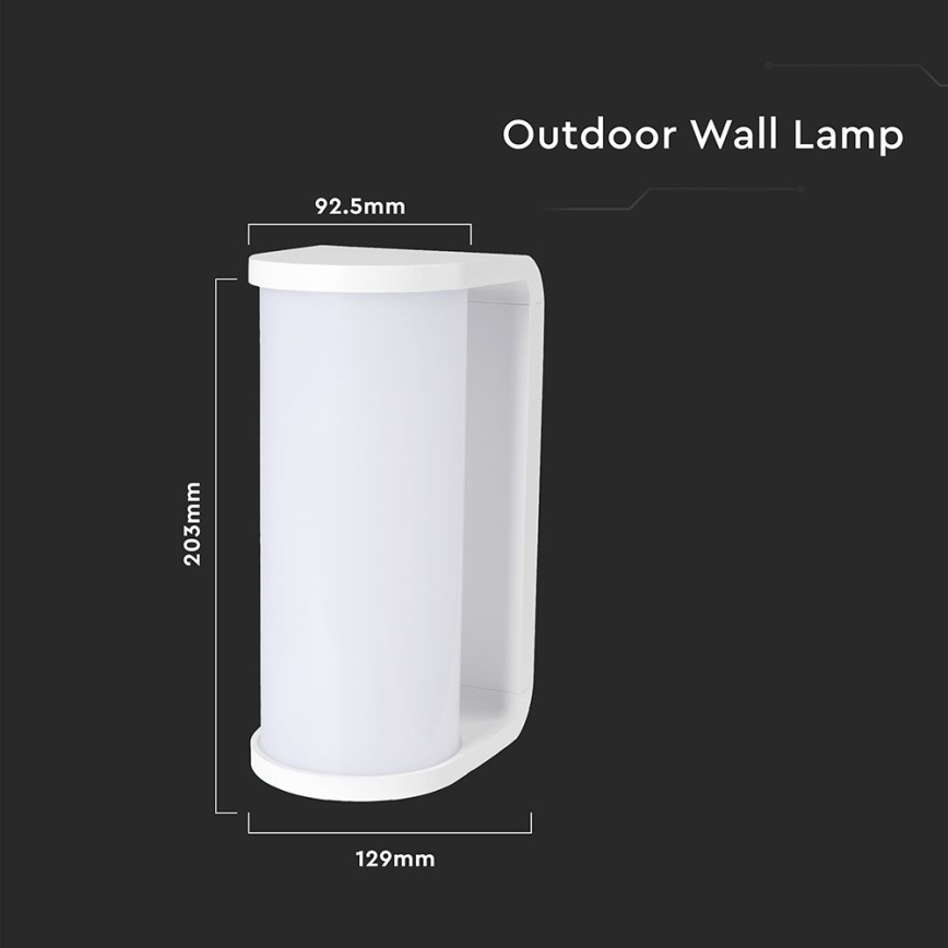 LED spoljašnje zidno svetlo LED/12W/230V 3000/4200/6500K IP65 belo