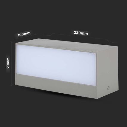LED Spoljašnje zidno svetlo LED/12W/230V 3000K IP65