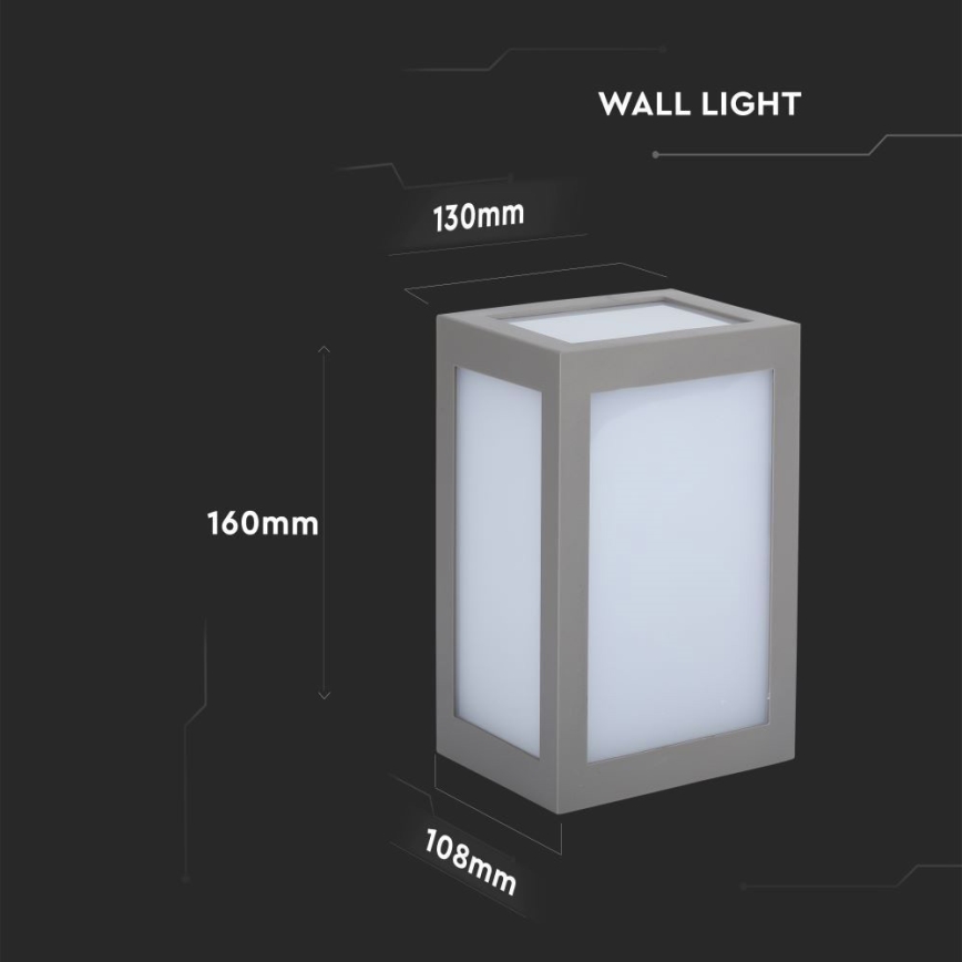 LED spoljašnje zidno svetlo LED/12W/230V 4000K IP65