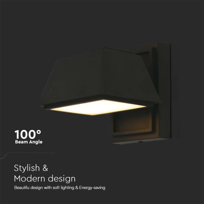 LED spoljašnje zidno svetlo LED/15W/230V IP65 3000K crna