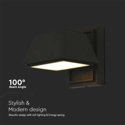 LED spoljašnje zidno svetlo LED/15W/230V IP65 4000K crno