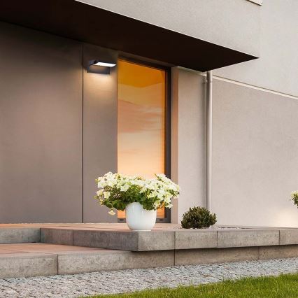 LED spoljašnje zidno svetlo LED/17W/230V 3000K IP65 crno