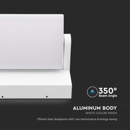 LED spoljašnje zidno svetlo LED/17W/230V 4000K IP65 belo