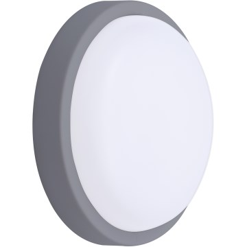 LED spoljašnje zidno svetlo LED/20W/230V 4000K IP54 sivo okruglo