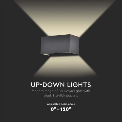 LED spoljašnje zidno svetlo LED/24W/230V 3000K IP65 crno