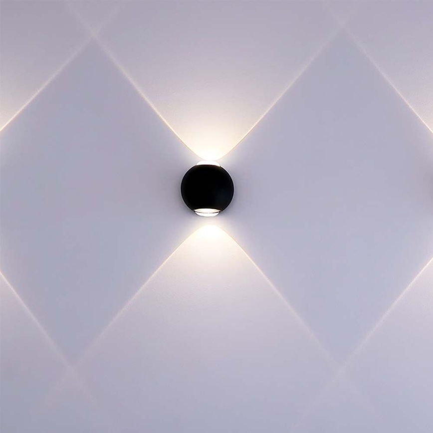 LED spoljašnje zidno svetlo LED/2W/230V 3000K IP54 crna