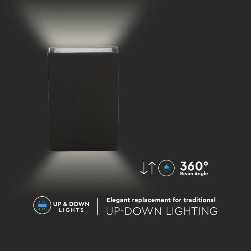 LED spoljašnje zidno svetlo LED/4W/230V 3000K IP65 crno