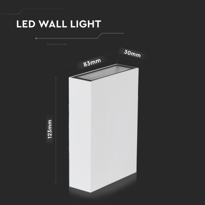 LED spoljašnje zidno svetlo LED/4W/230V 6400K IP65 belo