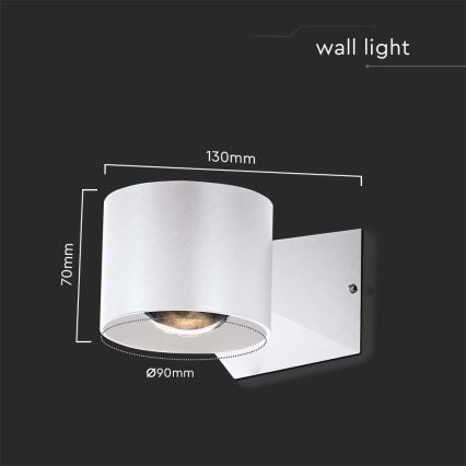 LED spoljašnje zidno svetlo LED/5W/230V 3000K IP65 belo