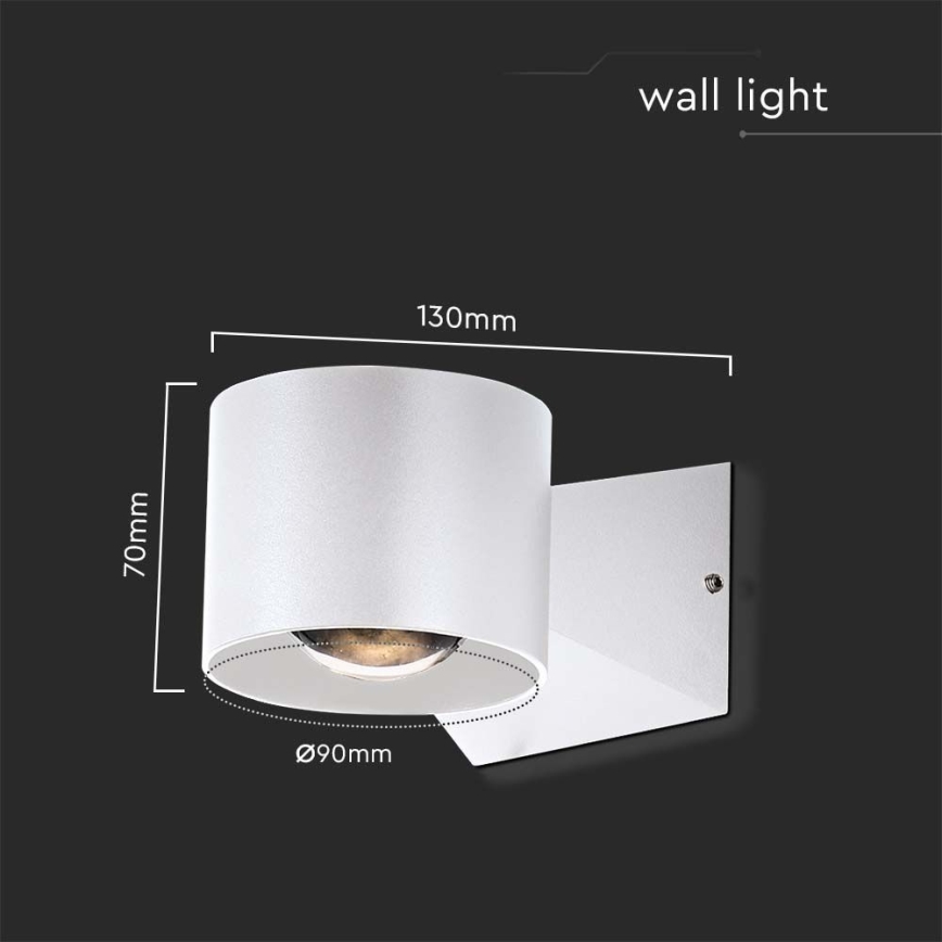 LED spoljašnje zidno svetlo LED/5W/230V 3000K IP65 belo
