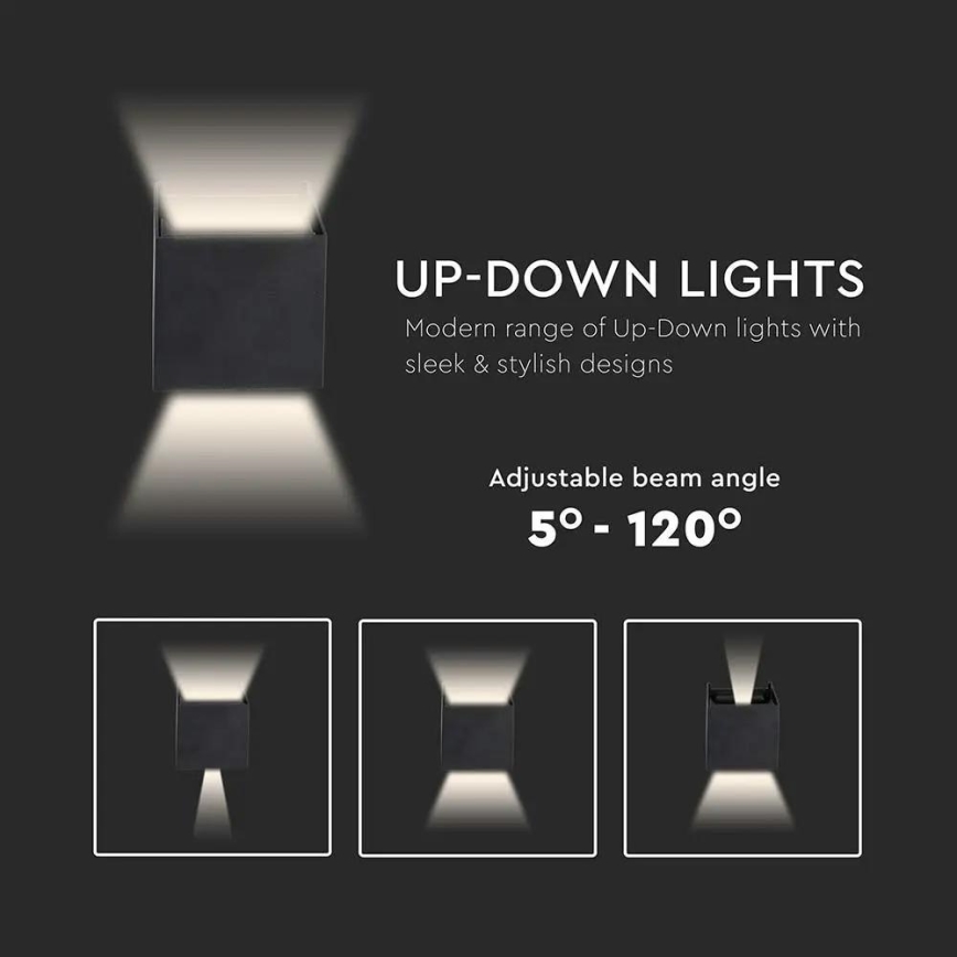 LED spoljašnje zidno svetlo LED/5W/230V 3000K IP65 crno