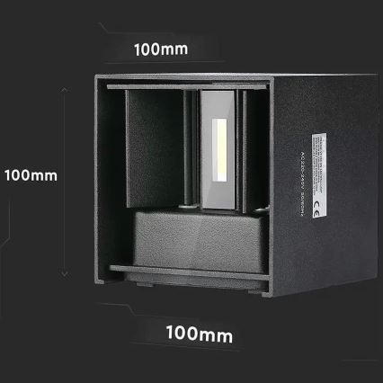 LED spoljašnje zidno svetlo LED/5W/230V 3000K IP65 crno