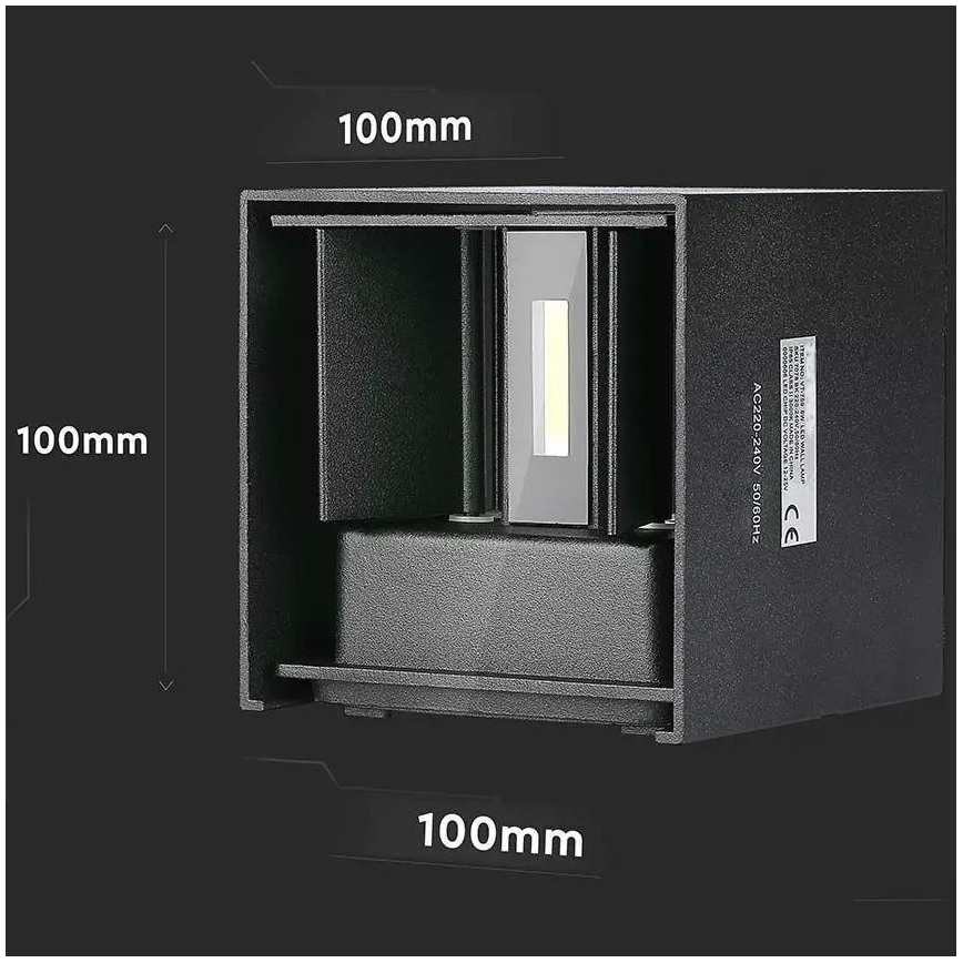 LED spoljašnje zidno svetlo LED/5W/230V 3000K IP65 crno