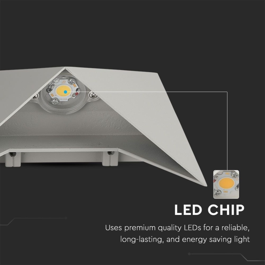 LED spoljašnje zidno svetlo LED/5W/230V 3000K IP65 sivo