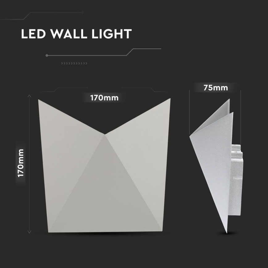 LED spoljašnje zidno svetlo LED/5W/230V 3000K IP65 sivo