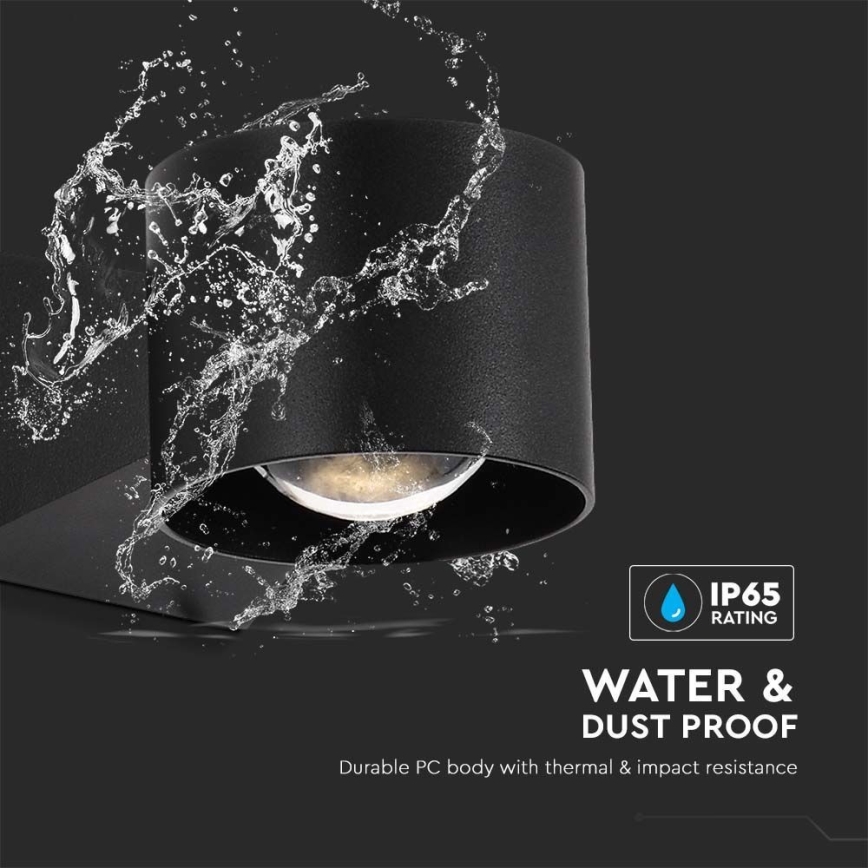 LED spoljašnje zidno svetlo LED/5W/230V 4000K IP65 crna