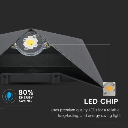 LED spoljašnje zidno svetlo LED/5W/230V 4000K IP65 crno