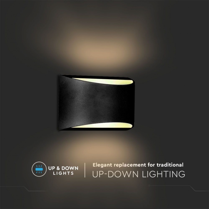 LED spoljašnje zidno svetlo LED/9W/230V 4000K IP54 crno