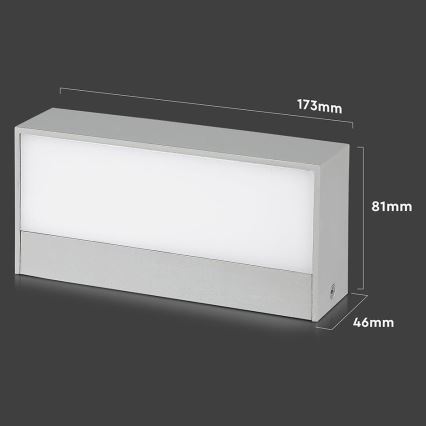 LED spoljašnje zidno svetlo LED/9W/230V 4000K IP65