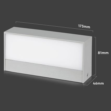 LED spoljašnje zidno svetlo LED/9W/230V 6400K IP65