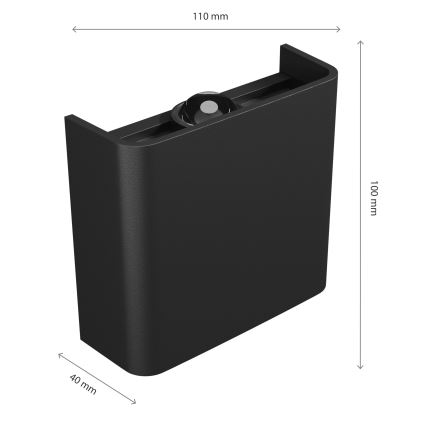 LED spoljašnje zidno svetlo LUNARIX LED/2W/230V 3000-6000K CRI 90 IP54 crno