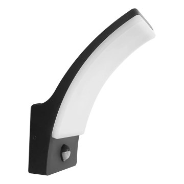 LED spoljašnje zidno svetlo sa senzorom AMY LED/12W/230V IP44 crna