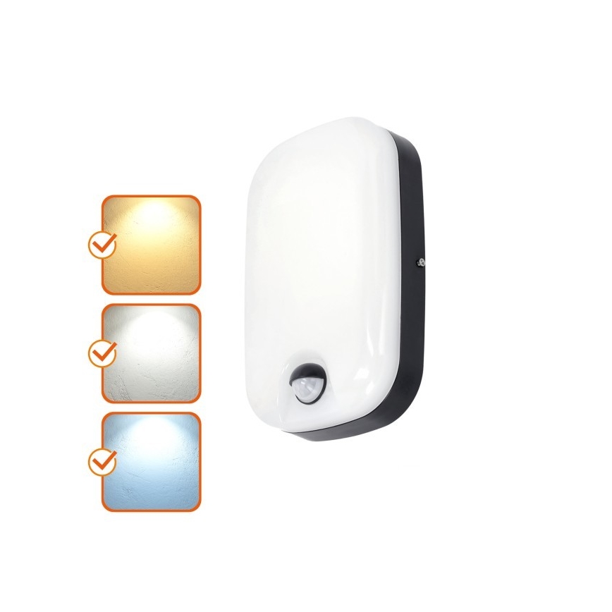 LED spoljno zidno svetlo sa senzorom pokreta i sumraka BAVANO LED/15W/230V 3000/4000/5700K IP54