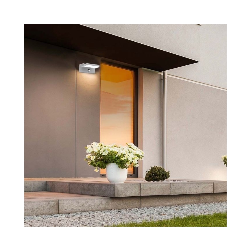 LED spoljašnje zidno svetlo sa senzorom LED/17W/230V 3000K IP65 crno