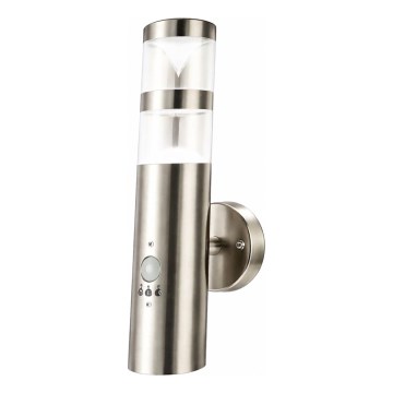 LED spoljašnje zidno svetlo sa senzorom pokreta 1xGU10/5W/230V IP44 mat hrom