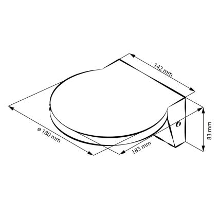 LED spoljašnje zidno svetlo TESA LED/10W/230V IP54 crno