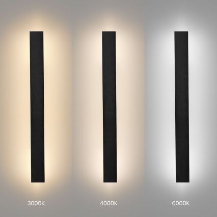 LED spoljašnje zidno svetlo WOW LED/11W/230V 3000/4000/6000K 60 cm IP54 crno