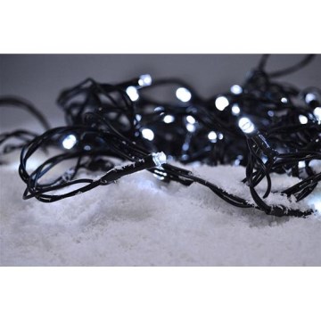 LED spoljašnji božićni lanac 100xLED/8 funkcija IP44 13m hladno bela