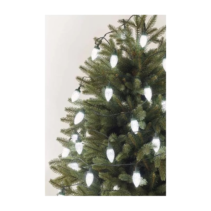 LED Spoljašnji božićni lanac 50xLED/8 funkcija 14,8 m IP44 hladno bela
