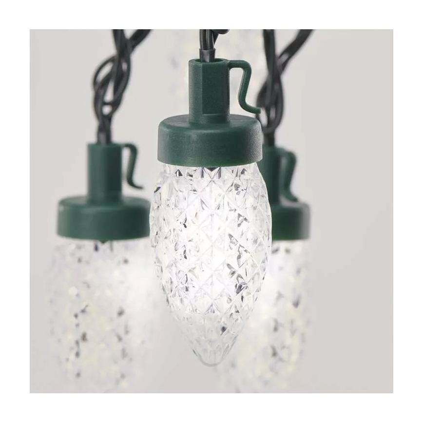 LED Spoljašnji božićni lanac 50xLED/8 funkcija 14,8 m IP44 hladno bela